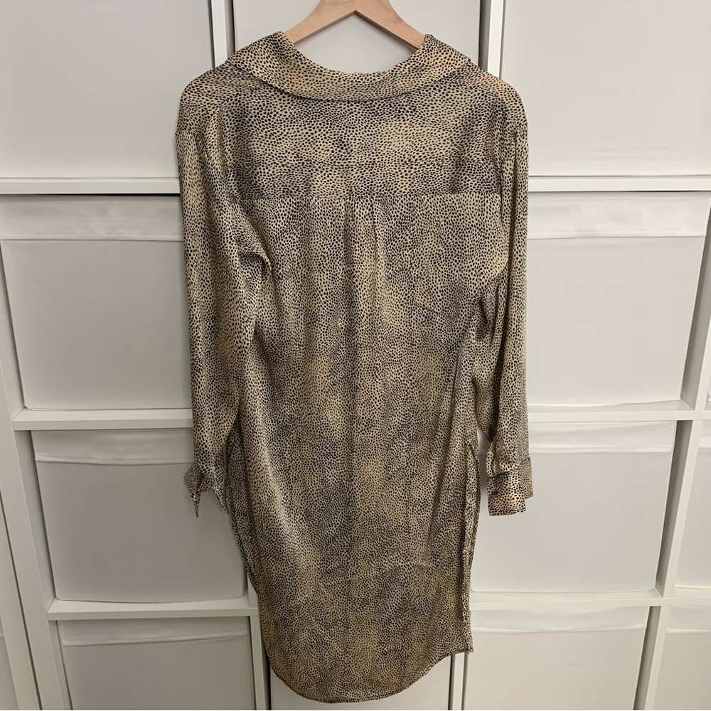Zara Long Animal Print Blouse Dress - Picture 6 of 6